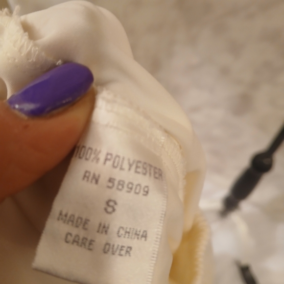 CREAM AND NAVY SOFT PAJAMAS  BY GO SOFTLY SIZE SMALL - Picture 12 of 12